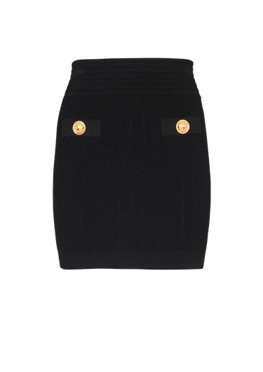 Short eco-designed knit skirt 
