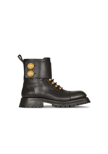 Leather Ranger Army ankle boots