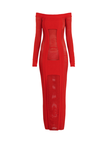 Mid-length knit bustier dress