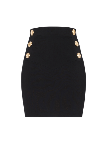 Short eco-designed crepe skirt