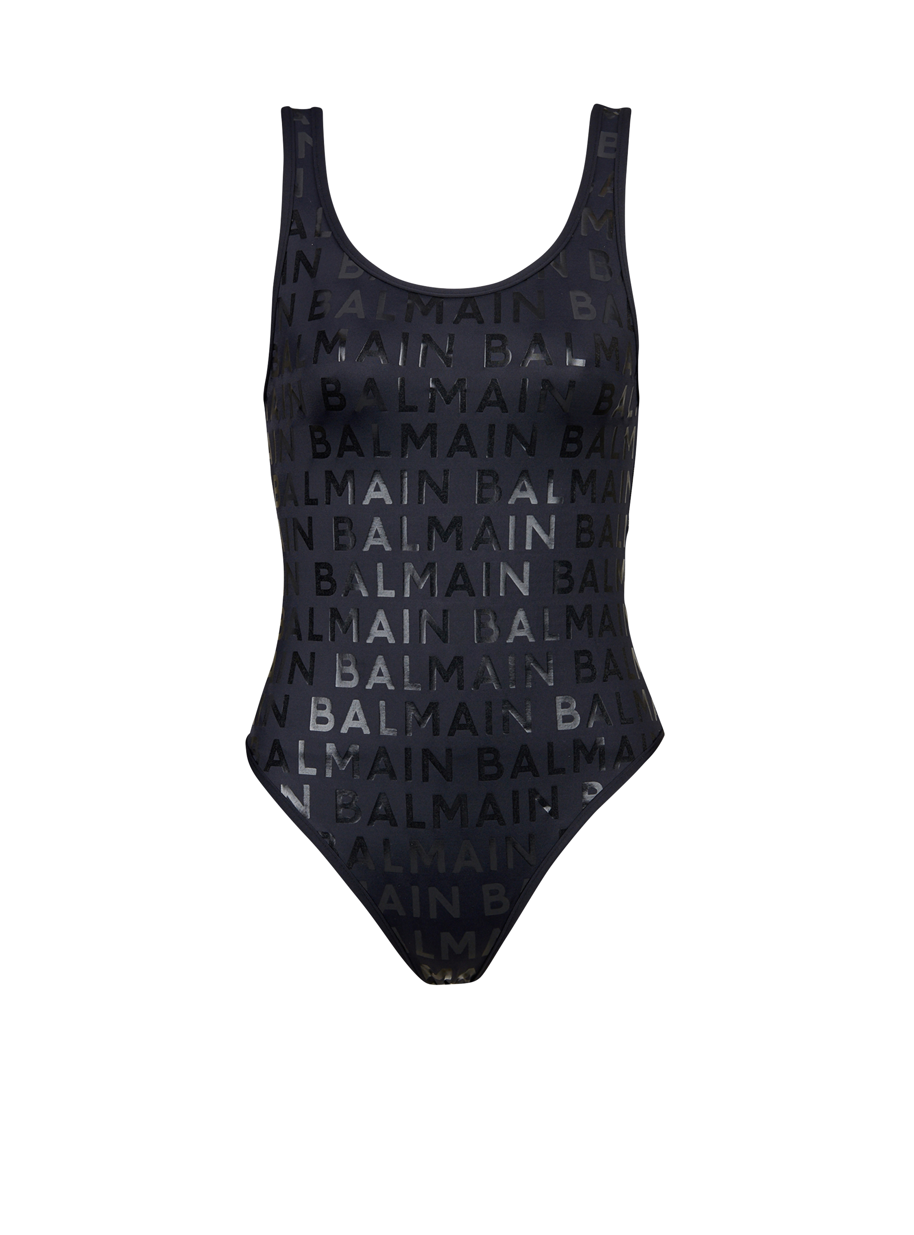 Balmain logo swimsuit, black